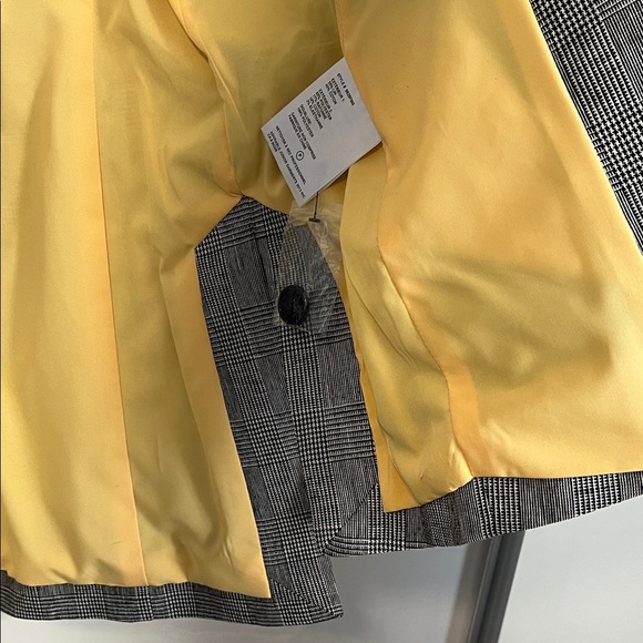 NVLT NWOT Oversized Grey Pinstripe Asymmetric Blazer Lined, Size S/M - Picture 8 of 13